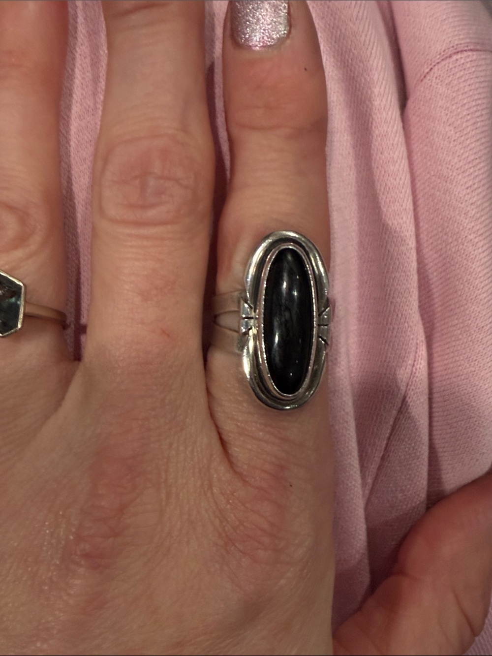 Sterling silver Ring with Black Onyx